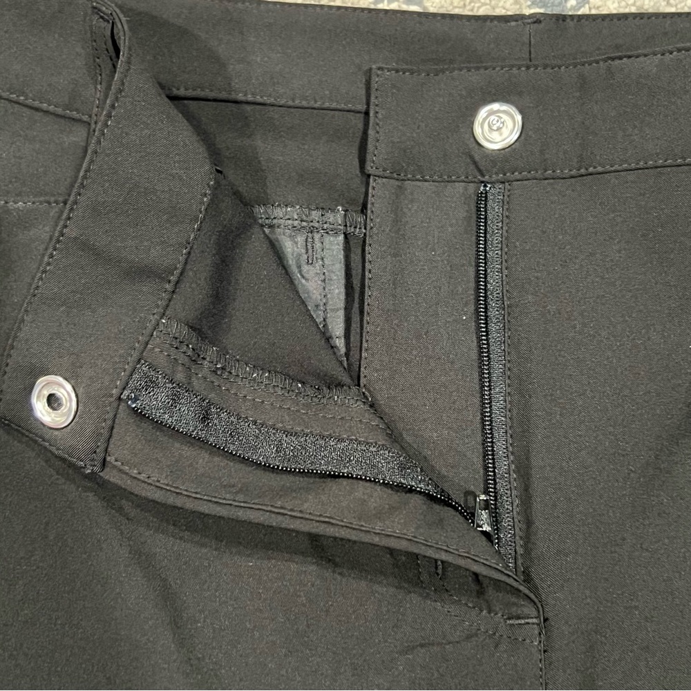 Slazenger Women’s Golf Pants Black Gorpcore Snap Button Casual Trouser Sz 12 - Picture 4 of 9